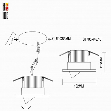 Встраиваемый светодиодный светильник ST Luce ST705.448.10