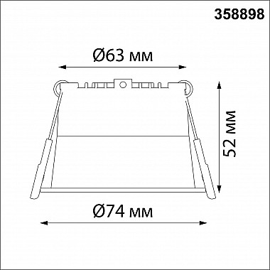 Встраиваемый светодиодный светильник Novotech Tran 358898