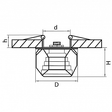 Встраиваемый светильник Lightstar Romb 004060