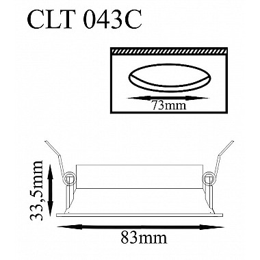 Встраиваемый светильник Crystal Lux CLT 043C BL