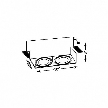 Встраиваемый светильник Zumaline Oneon dl 50-2 94362-WH