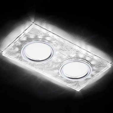 Встраиваемый светодиодный светильник Ambrella light Led S234/2 W/CH/WH