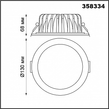 Встраиваемый диммируемый светильник Novotech Gestion 358334