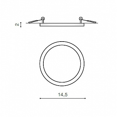 Встраиваемый светильник Azzardo Slim 15 Round AZ2840