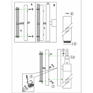 Подсветка для зеркал Odeon Light Tingi 2660/2W