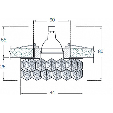 Точечный светильник Downlight DL061.02.1/7 crystal/topaz