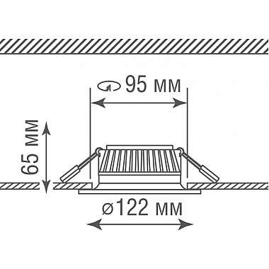 Точечный светильник Ritm DL18891NB9W