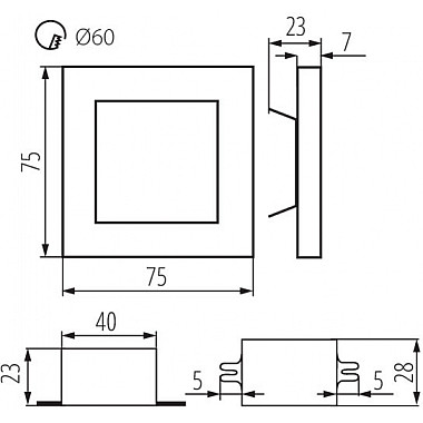 Подсветка для лестниц и ступеней APUS 23801