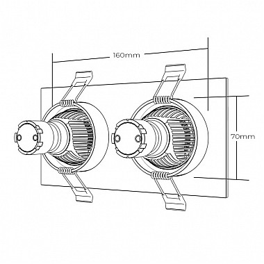 Точечный светильник 50362RFBkBk
