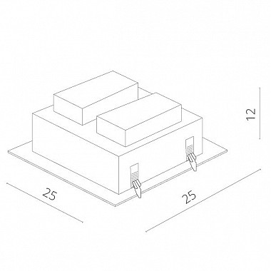 Точечный светильник Cardani Medio A5930PL-4WH