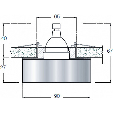 Точечный светильник Downlight DL010R