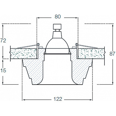 Точечный светильник Decoro DL207G/2
