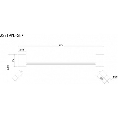 Спот Rasalas A2219PL-2BK