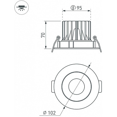 Точечный светильник FORECAST 033659(1)