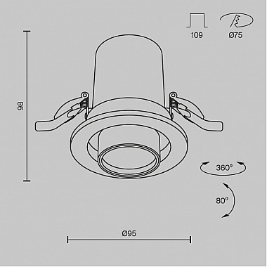 Точечный светильник Hidden DL045-01-10W3K-W