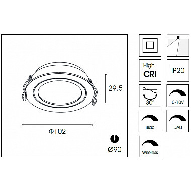 Точечный светильник DA83 DA8304DR