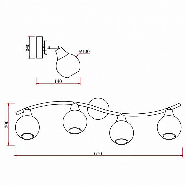 Спот Rivoli Acate 7013-704 Б0044761