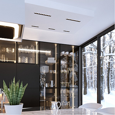 Точечный светильник 9921 LED 10W 4200K белый/черный