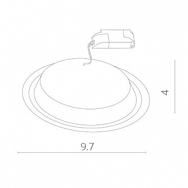 Точечный светильник Raggio A4106PL-1WH