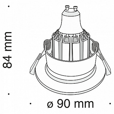 Точечный светильник Barret DL041-01B