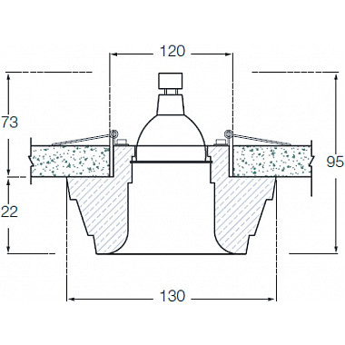 Точечный светильник Decoro DL217G/1