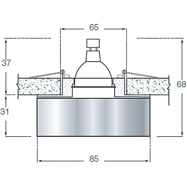 Точечный светильник Downlight DL145CH/Jade