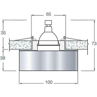 Точечный светильник Downlight DL135CH/White