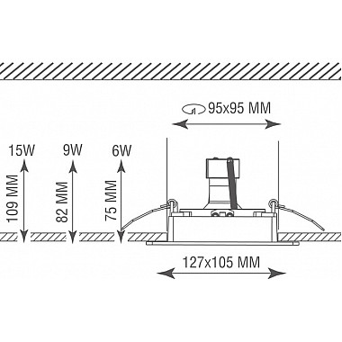 Точечный светильник Lumme DL18615/01WW-SQ White/Black