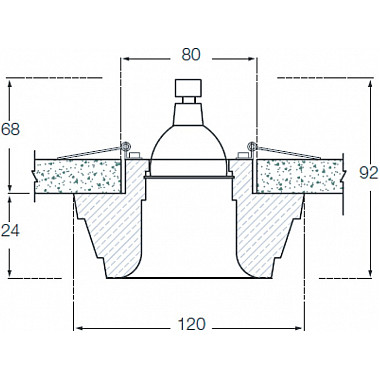 Точечный светильник Decoro DL208G/1