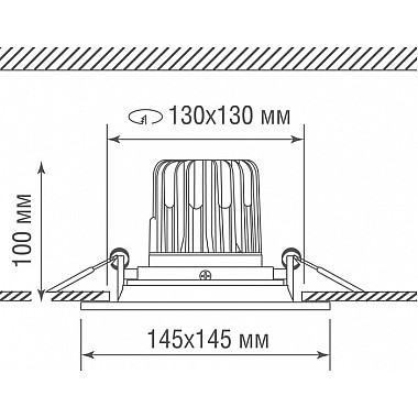 Точечный светильник Atom DL18893/01 White SQ