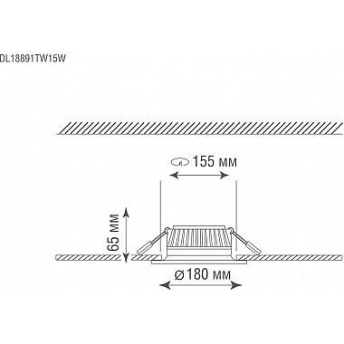 Точечный светильник Ritm DL18891/15W White R Dim