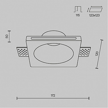 Точечный светильник Gyps Modern DL001-1-01-W-1