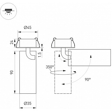 Точечный светильник NUANCE 049901