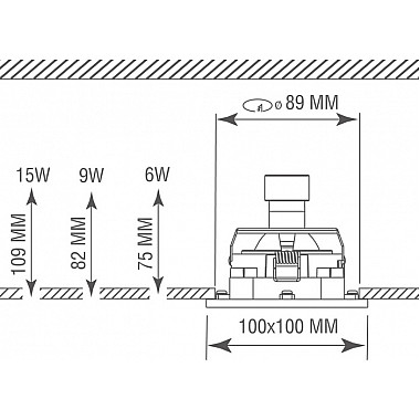 Точечный светильник Holly DL18614/01WW-SQ White/Black