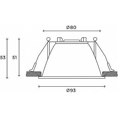Точечный светильник Odda HSBL_0114