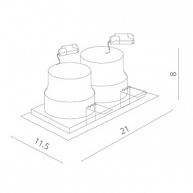 Точечный светильник Privato A7007PL-2WH