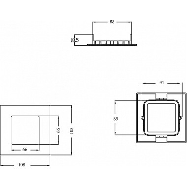 Точечный светильник City DL18451/4W White SQ Dim