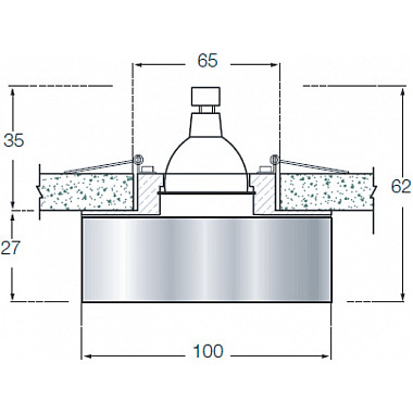 Точечный светильник Downlight DL139CH/Gray