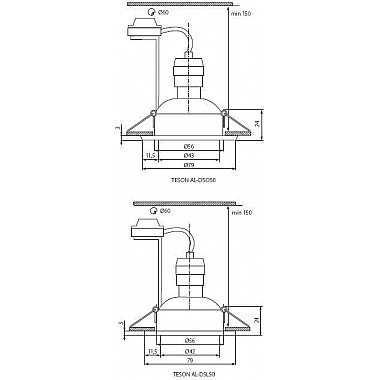Точечный светильник TESON 7372