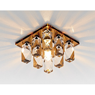 Точечный светильник Дизайн Кристальный D1049 CH+BR CL