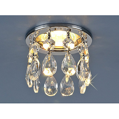 Точечный светильник 2055 CH/Clear (хром / прозрачный хрусталь)