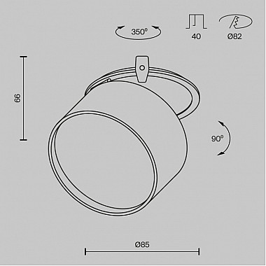 Точечный светильник Onda DL024-12W3K-B
