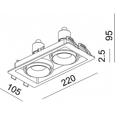 Точечный светильник Lumme DL18615/02WW-SQ Silver Grey/Black