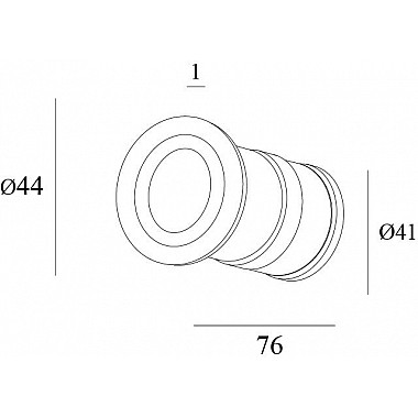 Подсветка для лестниц и ступеней Odder DK1015-BK