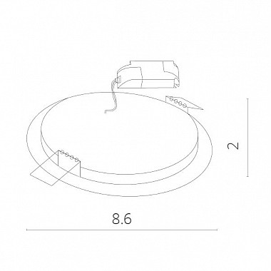 Точечный светильник Fine A2603PL-1WH