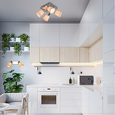 Спот Culver 20080/2 хром / бежевый