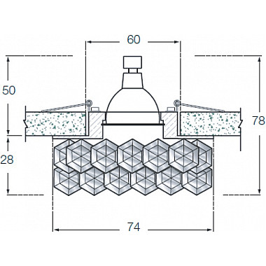 Точечный светильник Downlight DL066.79.1 crystal