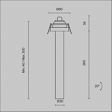 Спот Focus T C140RS-L300-7W4K-BBS