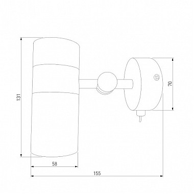 Спот Viero 20096/1 черный/золото