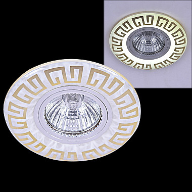 Точечный светильник 09504-9.0-001MN MR16+LED3W WH/GD